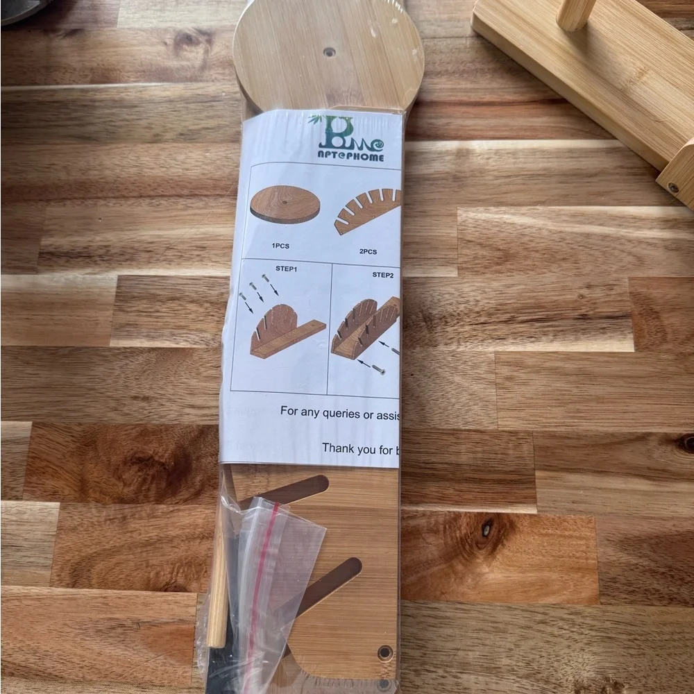 Wooden bamboo Hat Stand and Organizer